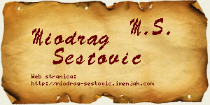 Miodrag Šestović vizit kartica
